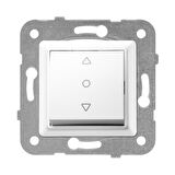 Viko Linnera/Rollina Beyaz Tek Düğmeli Jaluzi Kumanda Anahtarı Çerçevesiz - 90440072