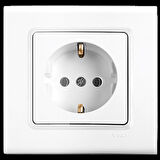 VİKO LİNNERA TOPRAKLI PRİZ BEYAZ ÇERÇEVELİ