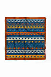 A10 Kadın Egzotik Desenli Bandana 50x50 Sarı Turuncu Mavi DG0311-22