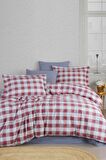Flanel Çift Kişilik Nevresim Takımı Cozy Kırmızı