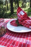 İyi Geceler %100 Pamuklu Happy Days Minimal Doğal Ahşap Ekmek Sepetli Sofra Ve Piknik Seti 7 Parça -