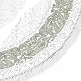 Dekoreko İpek Halı Dijital Saçaklı Yuvarlak 2006 Desen 1