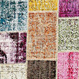 Dekoreko İpek Halı Dijital Saçaklı Yuvarlak 1879 Desen 1