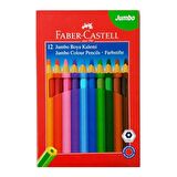 Faber-Castell Boya Kalemi 12 Renk  Jumbo Tam Boy Altıgen