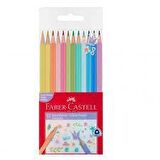 Faber-Castell Pastel Renkler Üçgen Kuru Boya 12'li