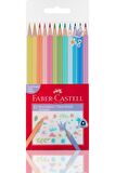 Faber-castell Pastel Renkler Üçgen Kuru Boya 12'li, (fsc)