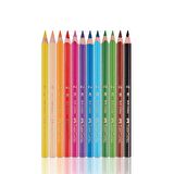 Faber Üçgen Soft Jumbo Kuruboya 12 Renk Kalemtraş
