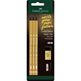 Faber-Castell Gold Edition Sınav Seti 3 Kalem 1 Silgi 1 Kalemtıraş Blisterlı