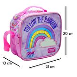 Muggle Termoslu Soft Rainbow Pembe Beslenme Çantası (MU-6733)