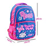 Muggle 3 Bölmeli Be Happy Okul Sırt Çantası MU-7464