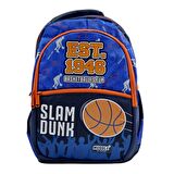 Muggle 3 Bölmeli Basket Is Fun Okul Sırt Çantası Mavi MU-9130
