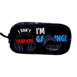 Muggle Game Over Siyah 2 Gözlü Kalemlik Çantası (MU-9444)