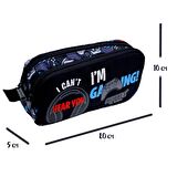 Muggle Game Over Siyah 2 Gözlü Kalemlik Çantası (MU-9444)