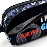 Muggle Game Over Siyah 2 Gözlü Kalemlik Çantası (MU-9444)