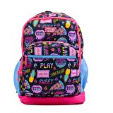 Muggle 4 Bölmeli Ot-Ofline Okul Sırt Çantası Pembe MU-0327