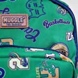 Muggle 4 Bölmeli Ot-Sport Okul Sırt Çantası Koyu Yeşil MU-0341