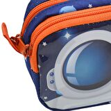 Muggle 2 Bölmeli Galaxy Kalem Çantası Lacivert (MU-0891)