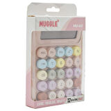 Muggle MU-547 Masaüstü 12 Haneli Pilli Hesap Makinesi Pembe 