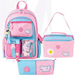 Muggle 3 Bölmeli Funny 2020 Okul Sırt Çantası + Beslenme Çantası + Kalemlik