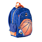 Muggle 3 Bölmeli Basketball Okul Sırt Çantası Mavi (MU-5880)