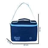 Muggle 3 Bölmeli Deep Blue Okul Sırt Çantası + Beslenme Çantası + Kalemlik