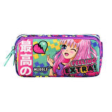Muggle 2 Bölmeli Anime Kalemlik Pembe (MU-9058)