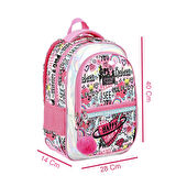 Muggle 3 Bölmeli Happy Time Okul Sırt Çantası Pembe (MU-9071)