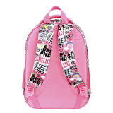 Muggle 3 Bölmeli Happy Time Okul Sırt Çantası Pembe (MU-9071)