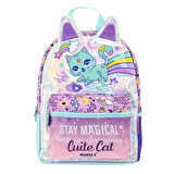 Muggle 2 Bölmeli Sweet Cat Anaokulu Sırt Çantası Lila MU-9095