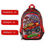 Muggle 2 Bölmeli King Road Okul Sırt Çantası MU-9128