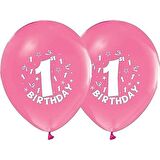 Nedi Balon Perakende Baskılı 1 Yaş Pembe Renkli 16 Lı Pm 12159 / Nedi