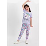 Believe Magic Lila Kız Çocuk Pijama Takımı