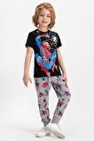 Spider Man Lisanslı Siyah Erkek Çocuk Pijama Takımı