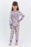 Awsome Girls Karmelanj Kız Çocuk Pijama Takımı