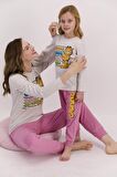 GARFIELD Lisanslı Bejmelanj Yeşili Kadın Pijama Takımı L1412-S