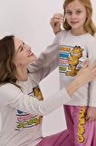 GARFIELD Lisanslı Bejmelanj Yeşili Kadın Pijama Takımı L1412-S