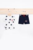 U.S Polo Assn Stars Krem Erkek Bebek Kısa Kollu Takım