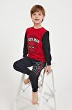 Marvel Comics Spider Man The Amazing Kırmızı Erkek Çocuk Uzun Kol Pijama Takım