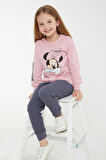 Minnie Mouse Lisanslı Pembe Kız Çocuk Eşofman Takım