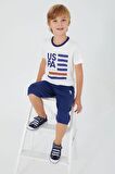 U.S. Polo Assn Thick Strips Erkek Çocuk Kapri Takım