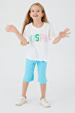 U.S. Polo Assn Round Font Color Beyaz Kız Çocuk Kapri Takım