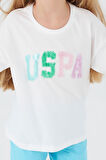 U.S. Polo Assn Round Font Color Beyaz Kız Çocuk Kapri Takım
