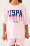 U.S. Polo Assn Sweet Pure Toz Pembe Kız Çocuk Şort Takım