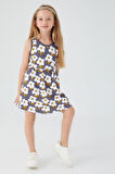 Rolypoly Florals Antrasit Kız Çocuk Elbise