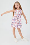 Rolypoly Florals Pembe Kız Çocuk Elbise