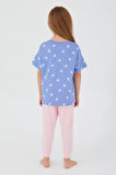 Rolypoly Flying Birds Lavanta Kız Çocuk Kısa Kol Pijama Takım