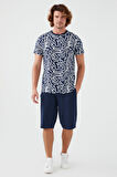 Arnetta Maze Lacivert Erkek Bermuda Takım