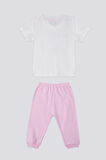U.S. Polo Assn Light Tones Pink Krem Bebek Tshirt Takım