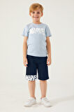 Marvel Comics Captain America Gökyüzü Mavisi Erkek Çocuk Bermuda Takım