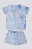 ERKEK BEBEK 2 Lİ KISA KOL t-shirt TAKIM - MAVİ BATİK